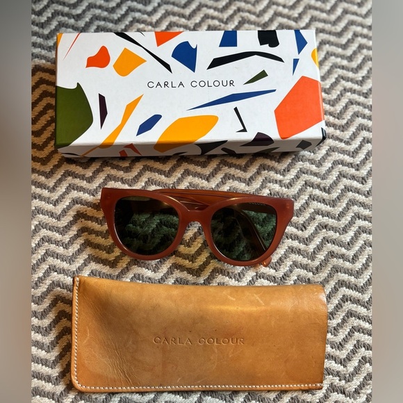 CARLA COLOUR Red Barton Cat Eye Sunglasses Sun Glasses - Picture 5 of 11